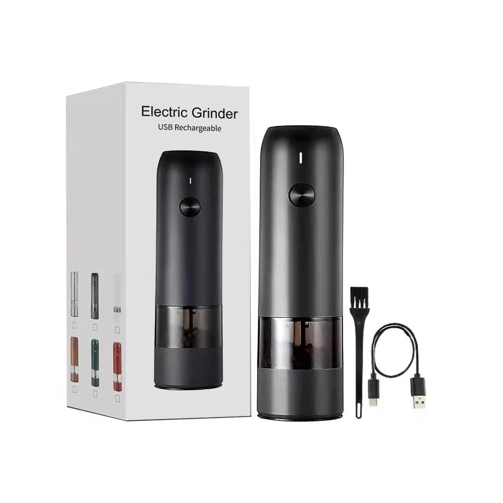 Rechargeable Electric Salt & Pepper Grinder – Adjustable Coarseness with LED & USB-C
