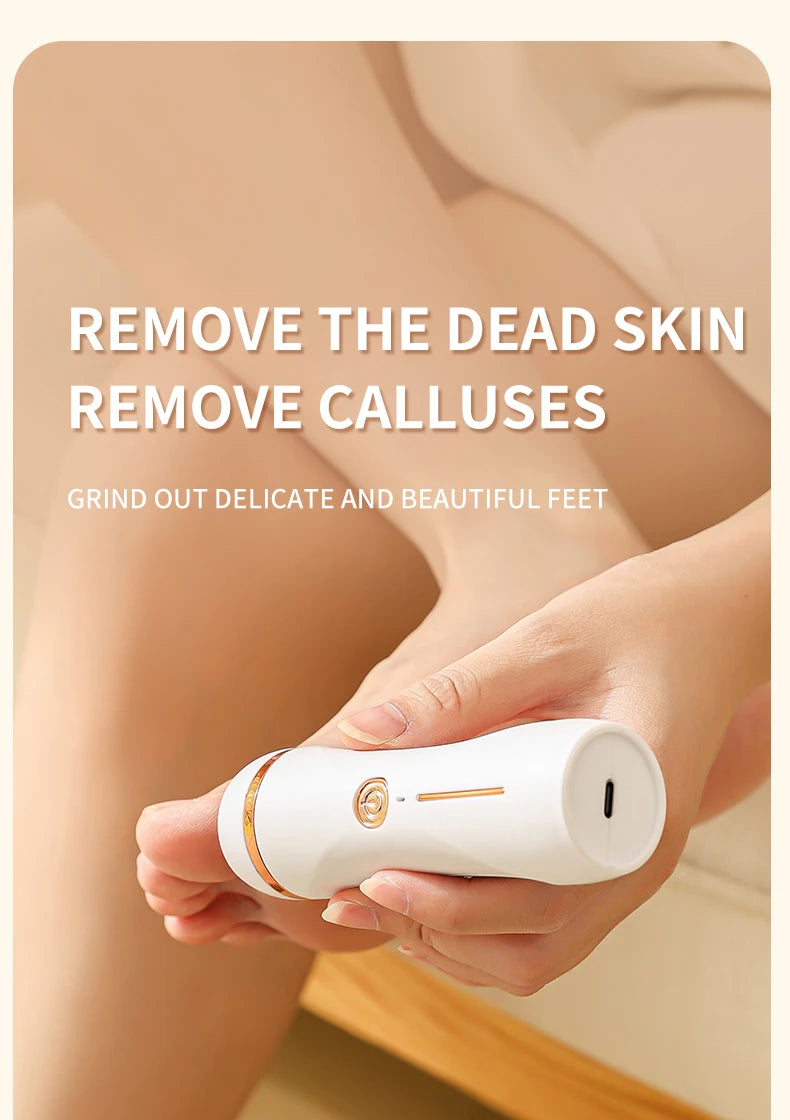 YD Rechargeable Electric Foot File – Portable Callus & Heel Grinder Pedicure Tool