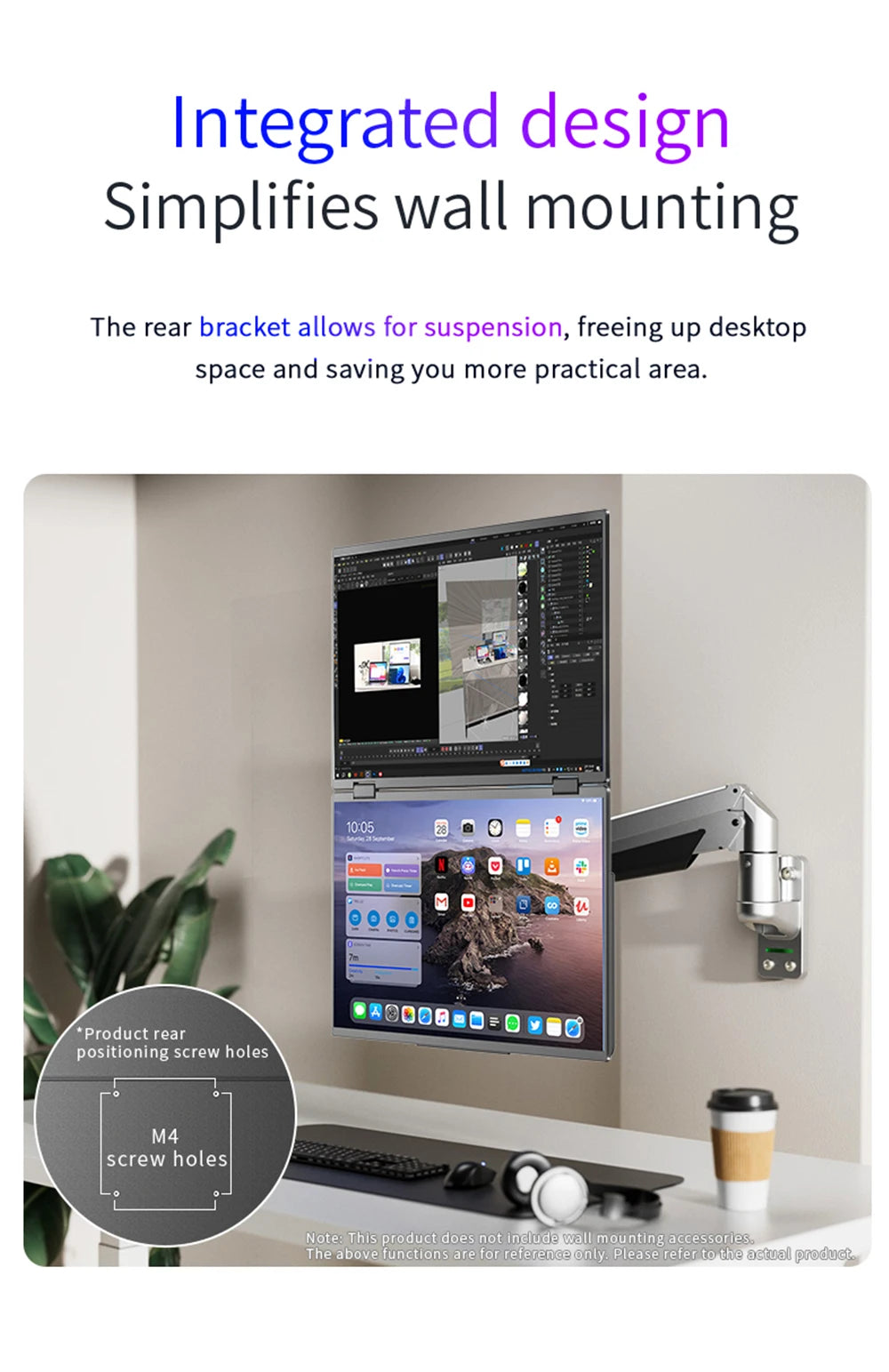 SIBOLAN 16 Inch Dual Screen Laptop Extender | 2.5K 1600P IPS | USB-C HDMI Portable Monitor