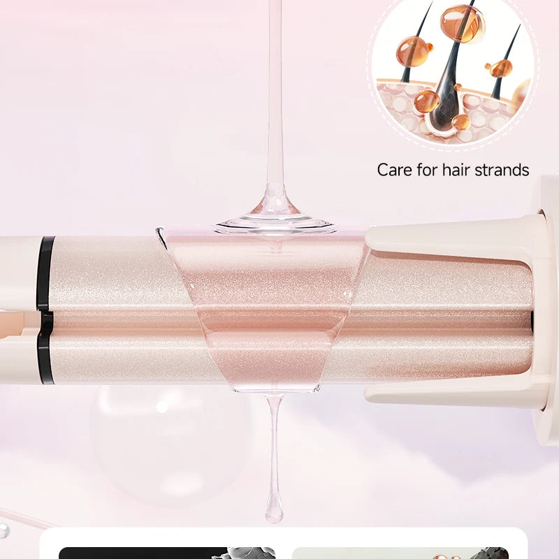 Automatic Rotating Hair Curler – 32mm Ceramic Wave Curling Iron with Interchangeable Barrels