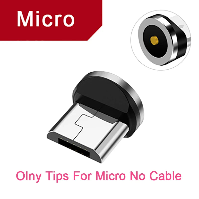 540° Rotating Magnetic Charging Cable | 3-in-1 USB-A to Type-C / Micro USB / Lightning