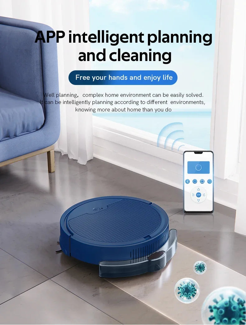 OBOW AI Smart Robot Vacuum & Mop – 2000Pa Suction, App Control, 80-Min Runtime