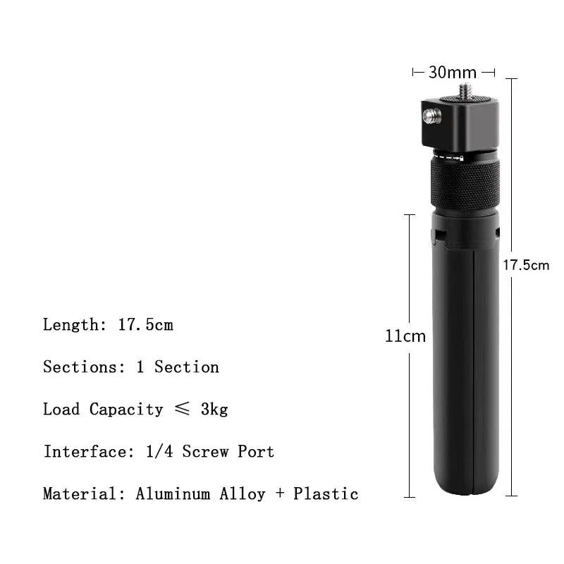 Adjustable Aluminum Selfie Stick for Insta360, GoPro & DJI Action