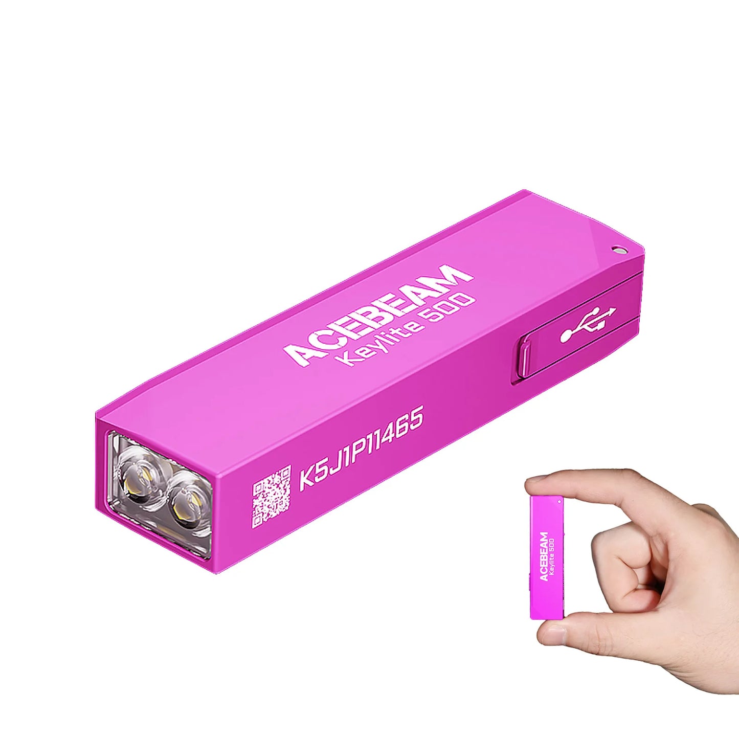 Keylite 500 Rechargeable Keychain Flashlight – 500 Lumens USB-C Mini EDC Torch