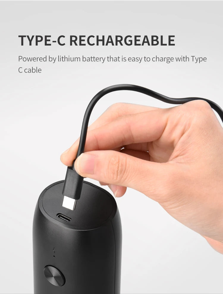 Electric Salt & Pepper Grinder Set – USB Rechargeable Automatic Pepper Mill with LED Light & Charging Base