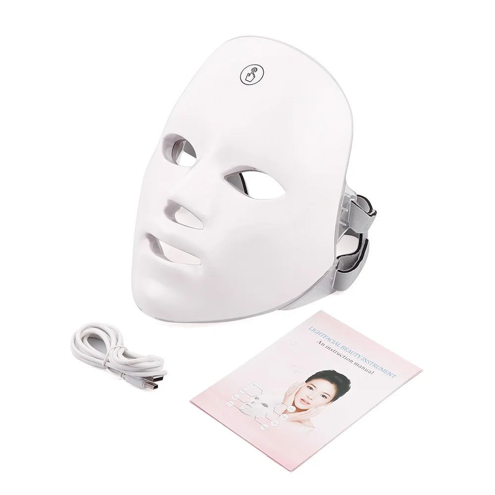 Foreverlily Rechargeable LED Facial Mask – 7-Color Skin Rejuvenation Device