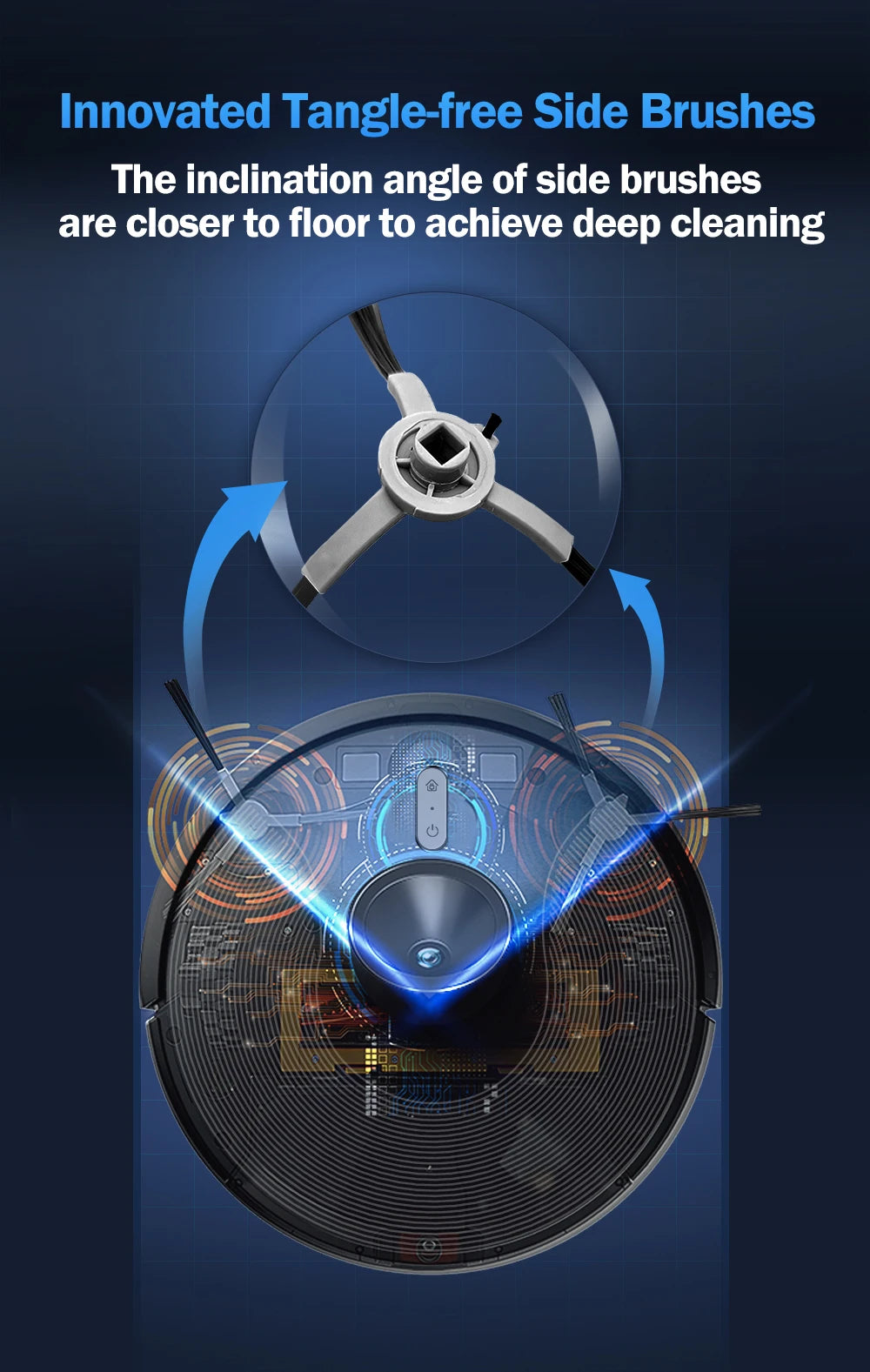 ABIR X6 Pro Robot Vacuum & Mop Combo – 6000Pa Power, Visual Mapping, Voice Control