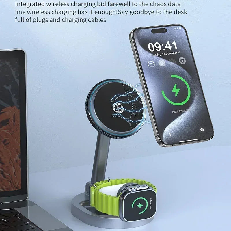 VIKEFON Magnetic Wireless Charger Stand + Phone Cooling Radiator (Apple Devices Only)