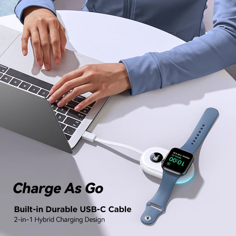 Mini Power Bank for Apple Watch – USB-C Wireless iWatch Charger (JR-W09)