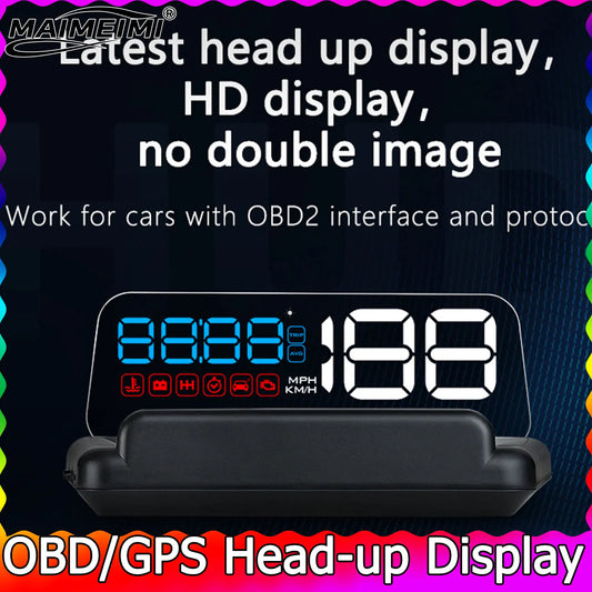 MAIMEIMI C500 OBD / T900 GPS Car Head-Up Display – Smart HUD Speedometer with RPM, Fuel Data & Safety Alarms