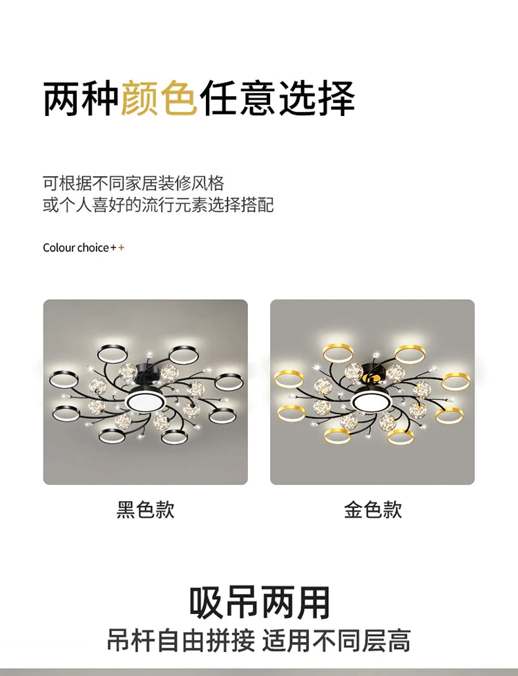 Artpad Modern Star Moon Ceiling Light Fixture | Romantic LED Chandelier for Bedroom & Living Room