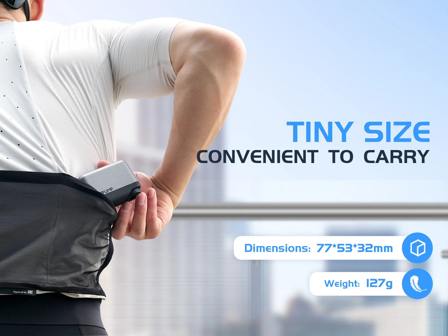TOPUMP TB2 Mini Electric Bicycle Tire Inflator 120PSI Rechargeable Portable Pump with Schrader & Presta Valve