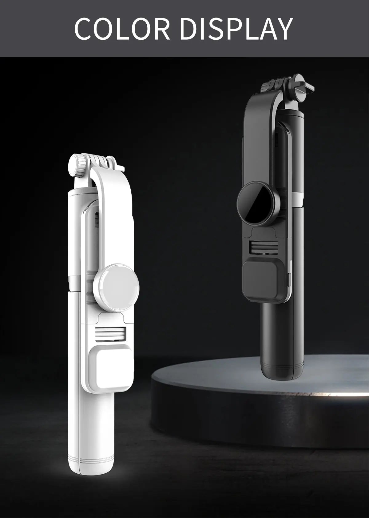 Stainless Steel Bluetooth Selfie Stick Tripod for Smartphones (Q02s)