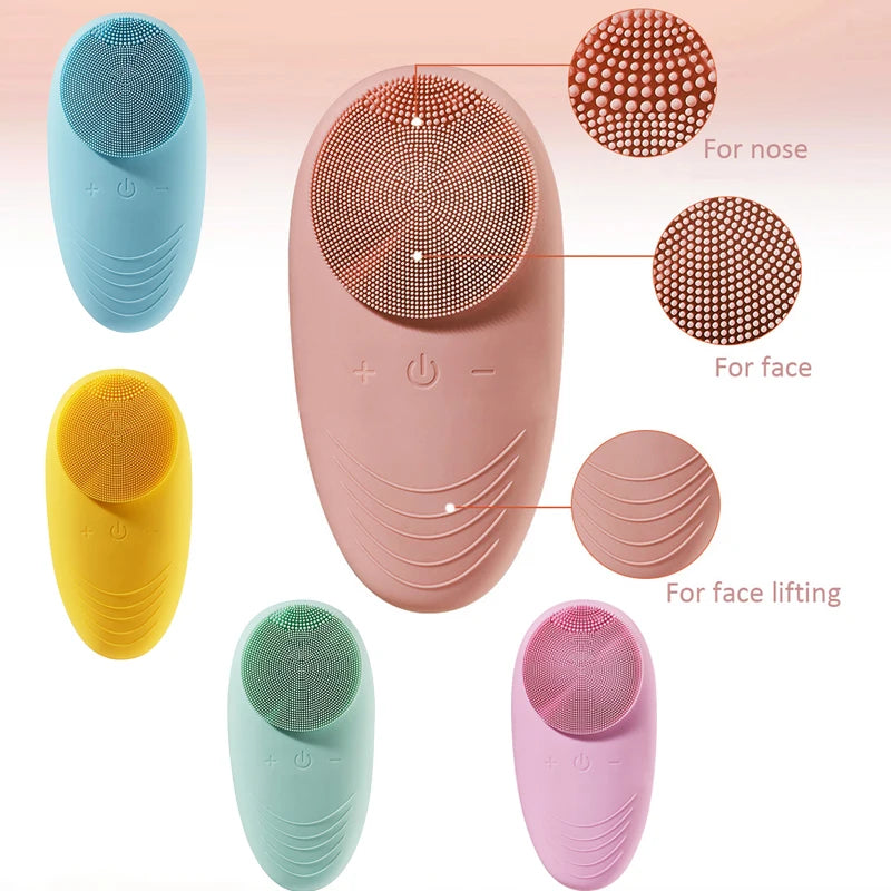 Sonic Facial Cleansing Brush – Deep Cleansing Silicone Face Scrubber