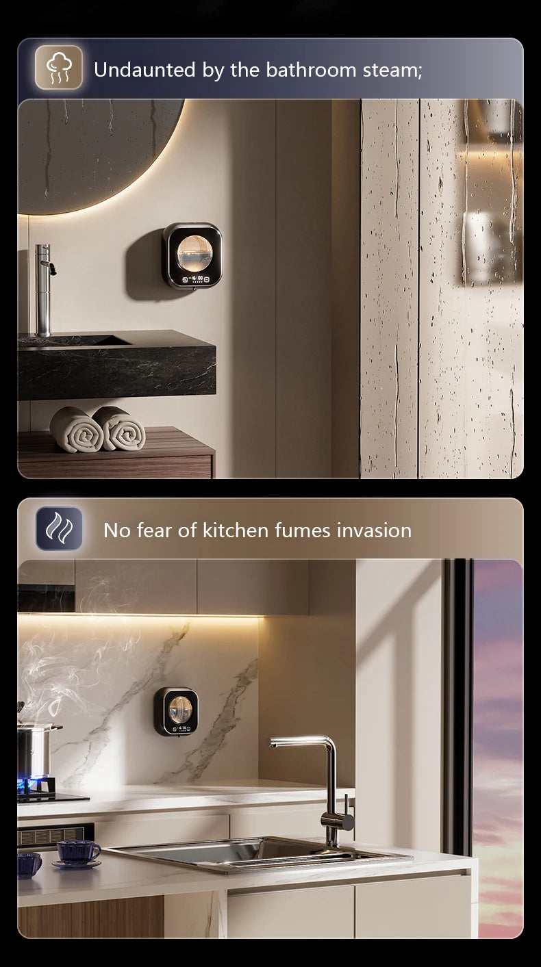 Sarmocare Touchless Automatic Foam Soap Dispenser | Wall-Mounted | Digital Display | USB Rechargeable