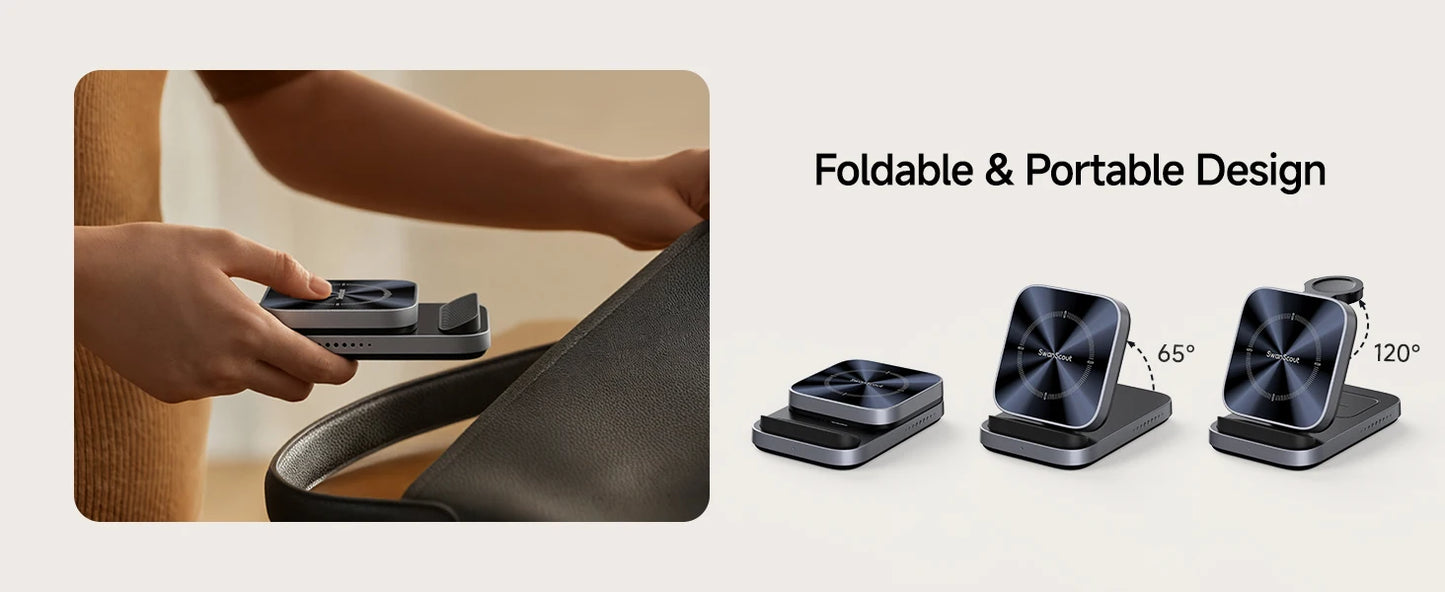 3-in-1 Wireless Charging Station 15W for Samsung Galaxy, Watch & Buds