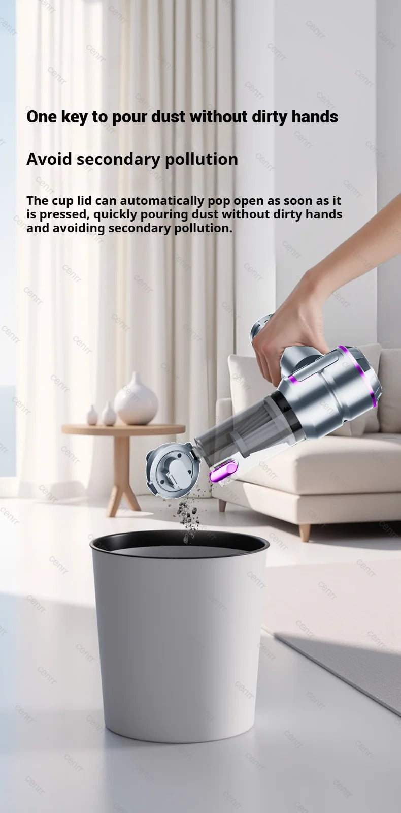CENRR Pro Max Portable Car Vacuum Cleaner – High-Power Cordless Vehicle & Home Cleaner