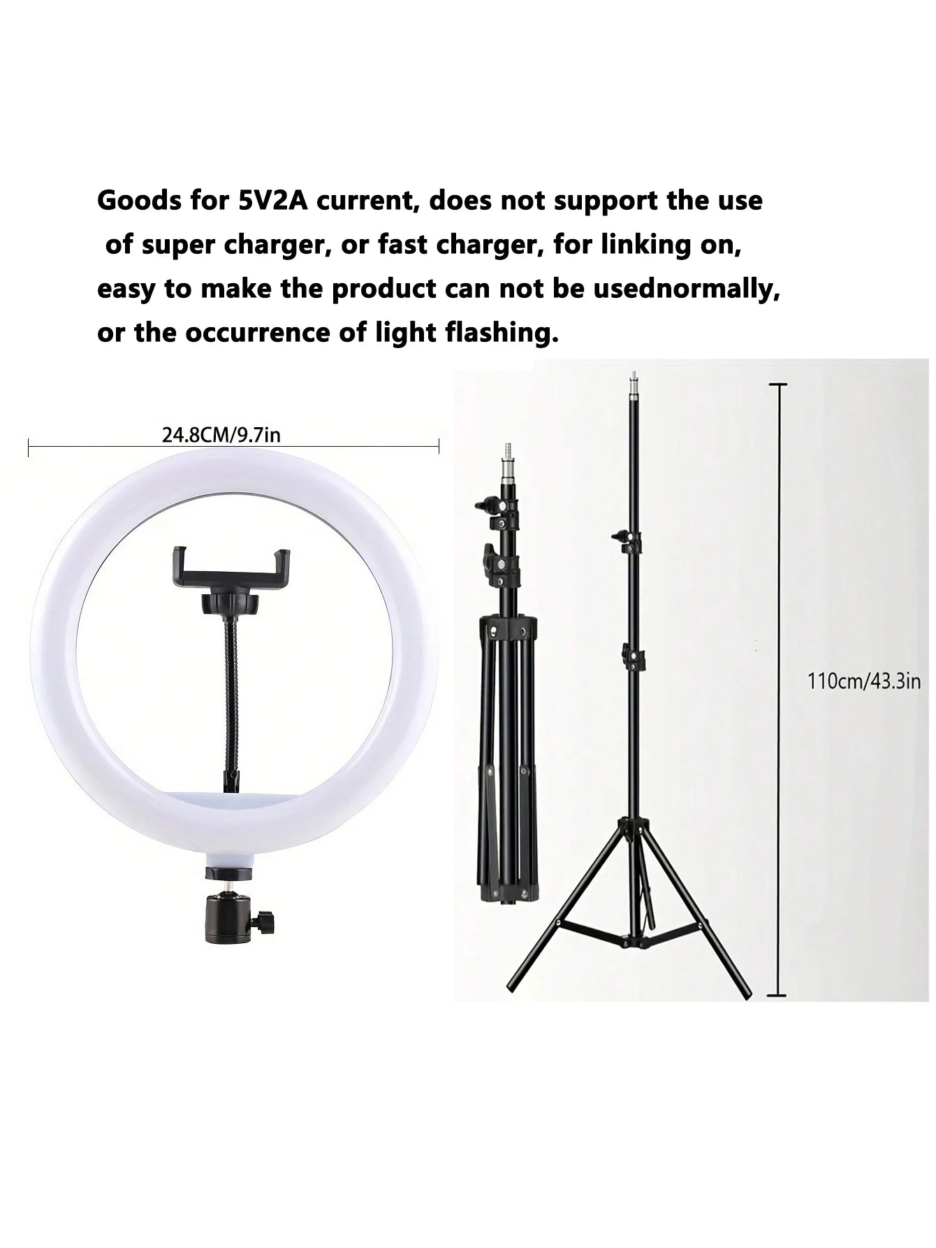 Professional 10-Inch Ring Light Tripod Kit for Selfies & Live Streaming