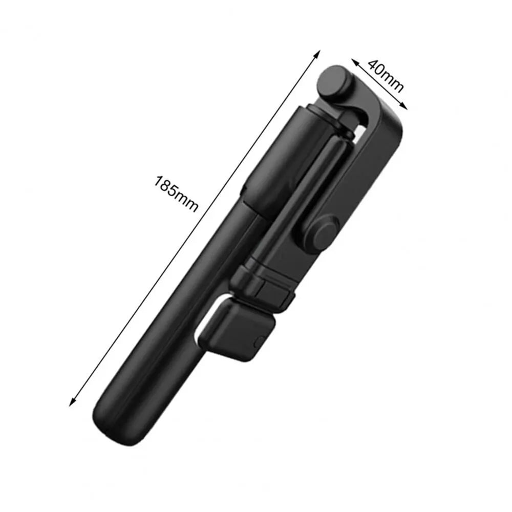 Compact Selfie Stick Tripod – Stainless Steel, Fill Light & Bluetooth Control