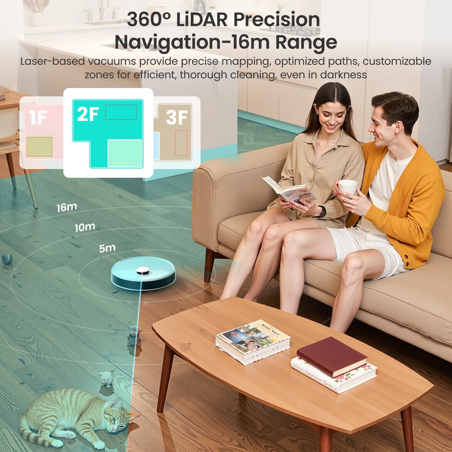 Lefant M3 4-in-1 Robot Vacuum & Mop – LiDAR Navigation, 220min Runtime, Alexa Compatibl