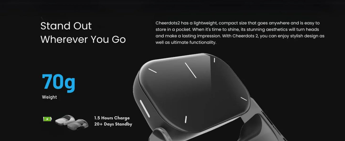 Cheerdots 2 Smart Wireless Air Mouse – Bluetooth Remote for Presentation & Video Control