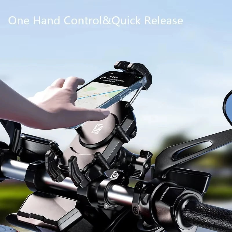 VBNM Motorcycle Phone Holder with Wireless Charging – 15W Qi + 30W USB-C PD