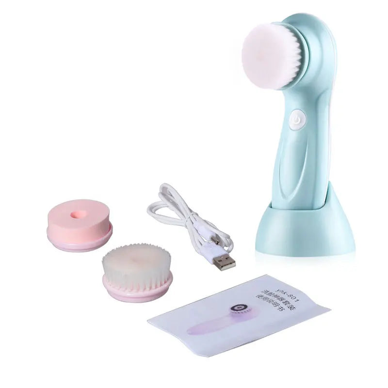 All-in-One Facial Cleansing Brush – Waterproof Exfoliating Face Cleaner