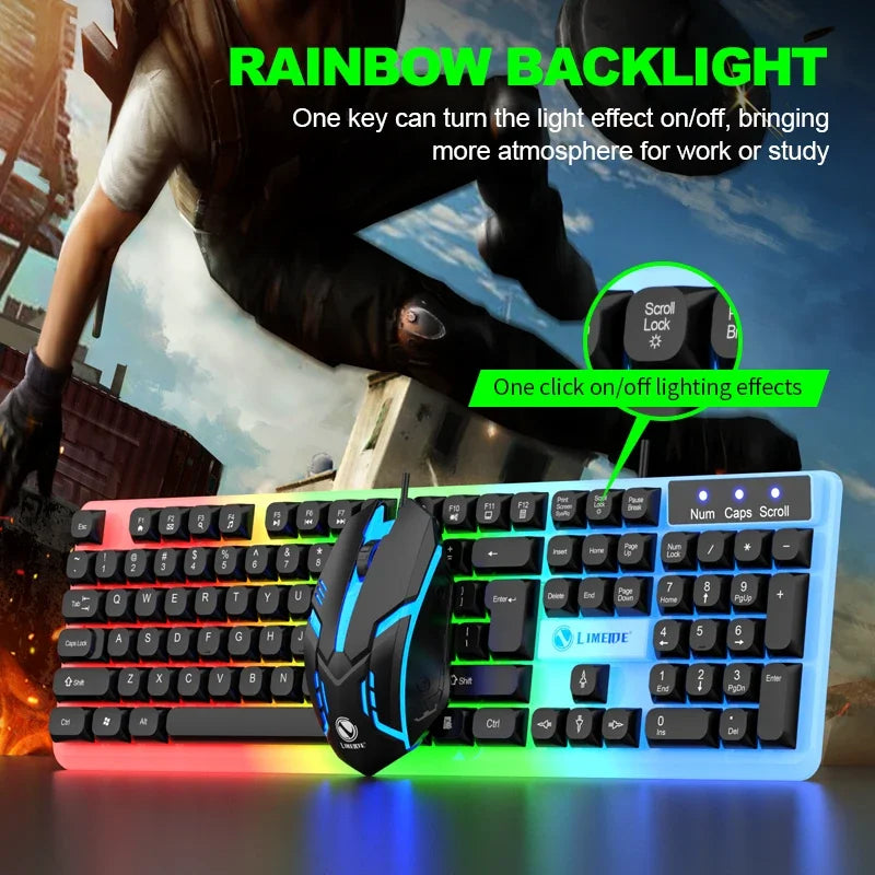 Full-Size 104 Keys Wired Keyboard – Splash-Proof USB Keyboard for PC & Office