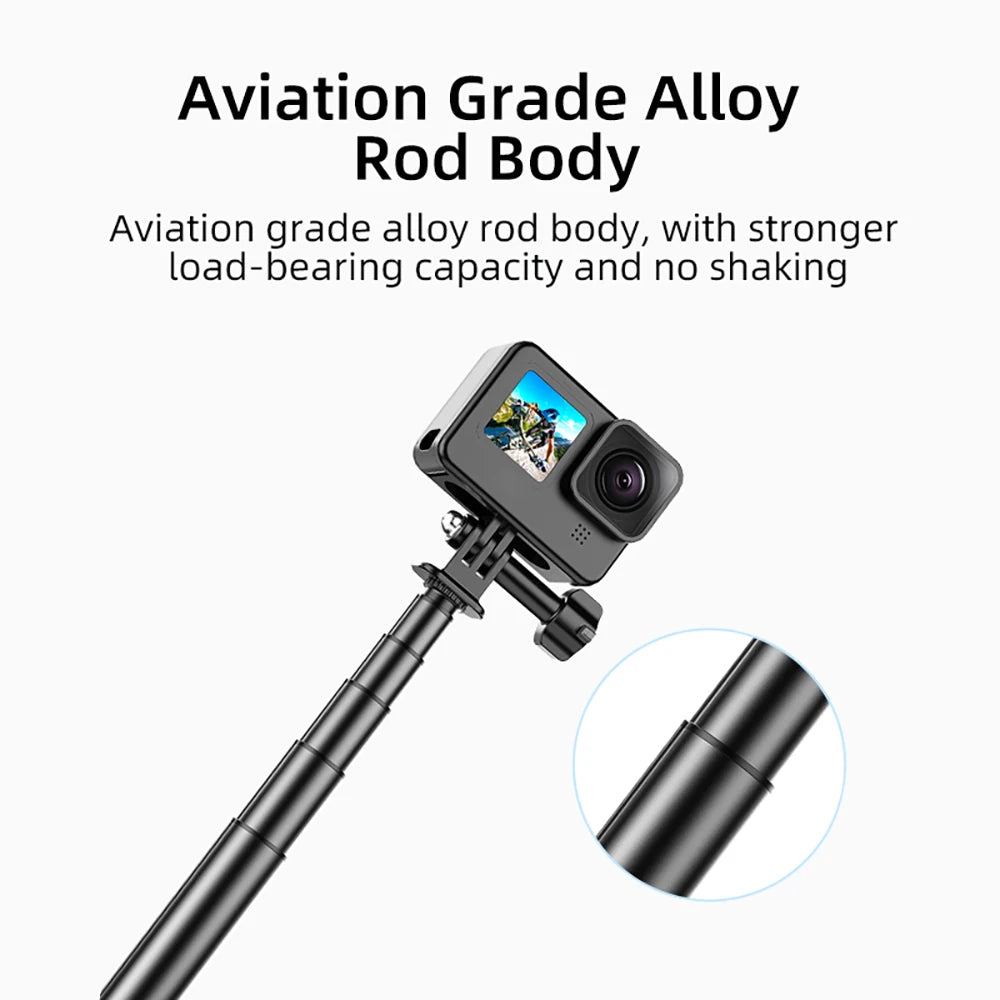 Portable Selfie Stick Tripod with 1/4″ Mount – Vlog & Live Stream