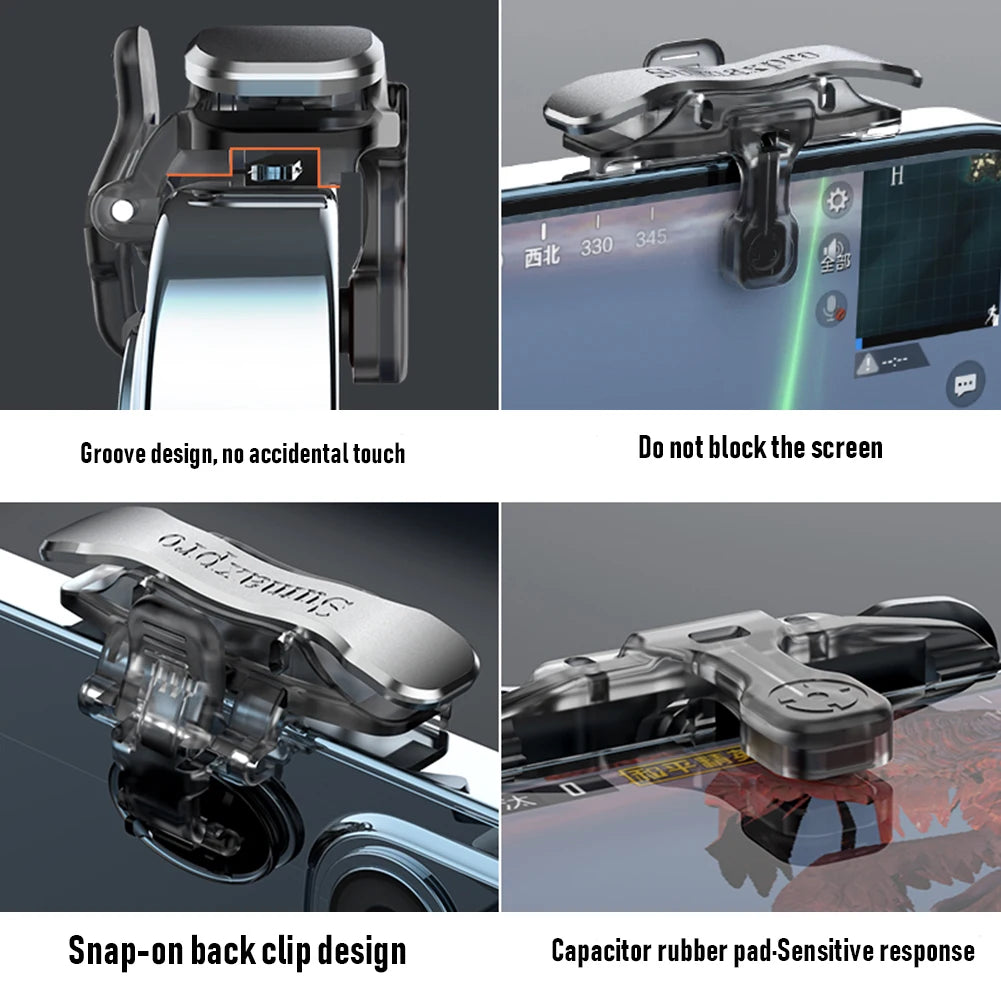 X8 Mobile Gaming Triggers – Zero-Lag PUBG Aim Button Controller (1 Pair)