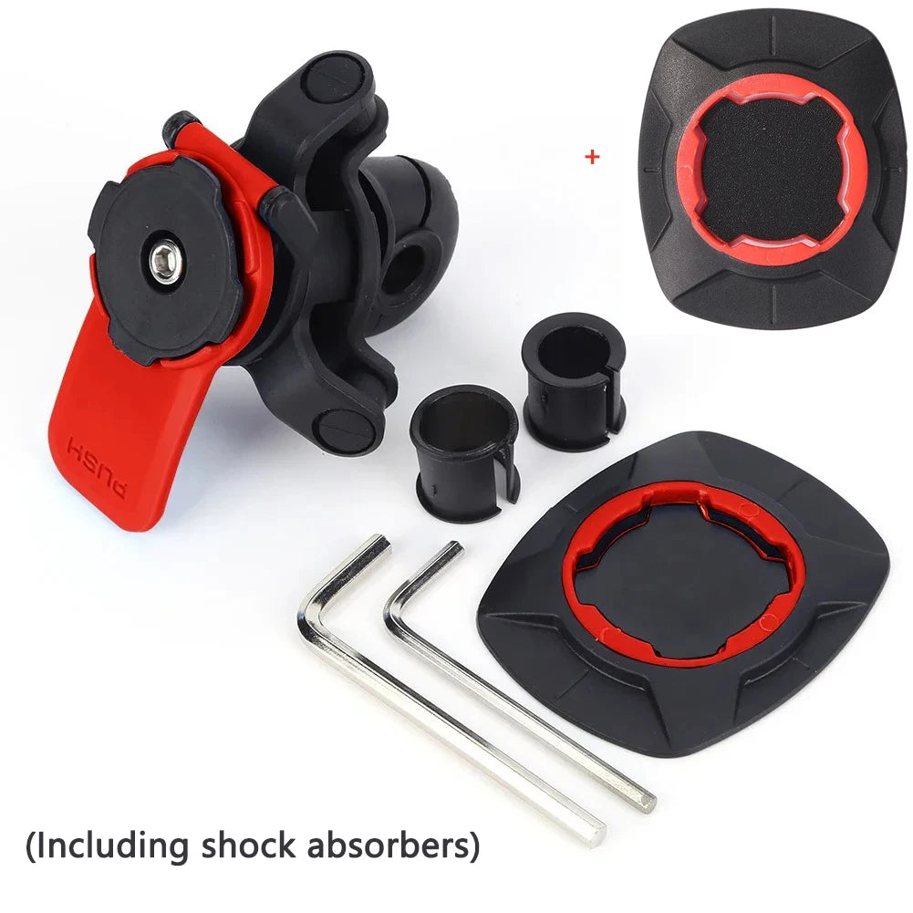 360° Rotating Bicycle & Motorcycle Phone Holder – Shockproof Rear-View Mirror Mount (4.7–7.2″)