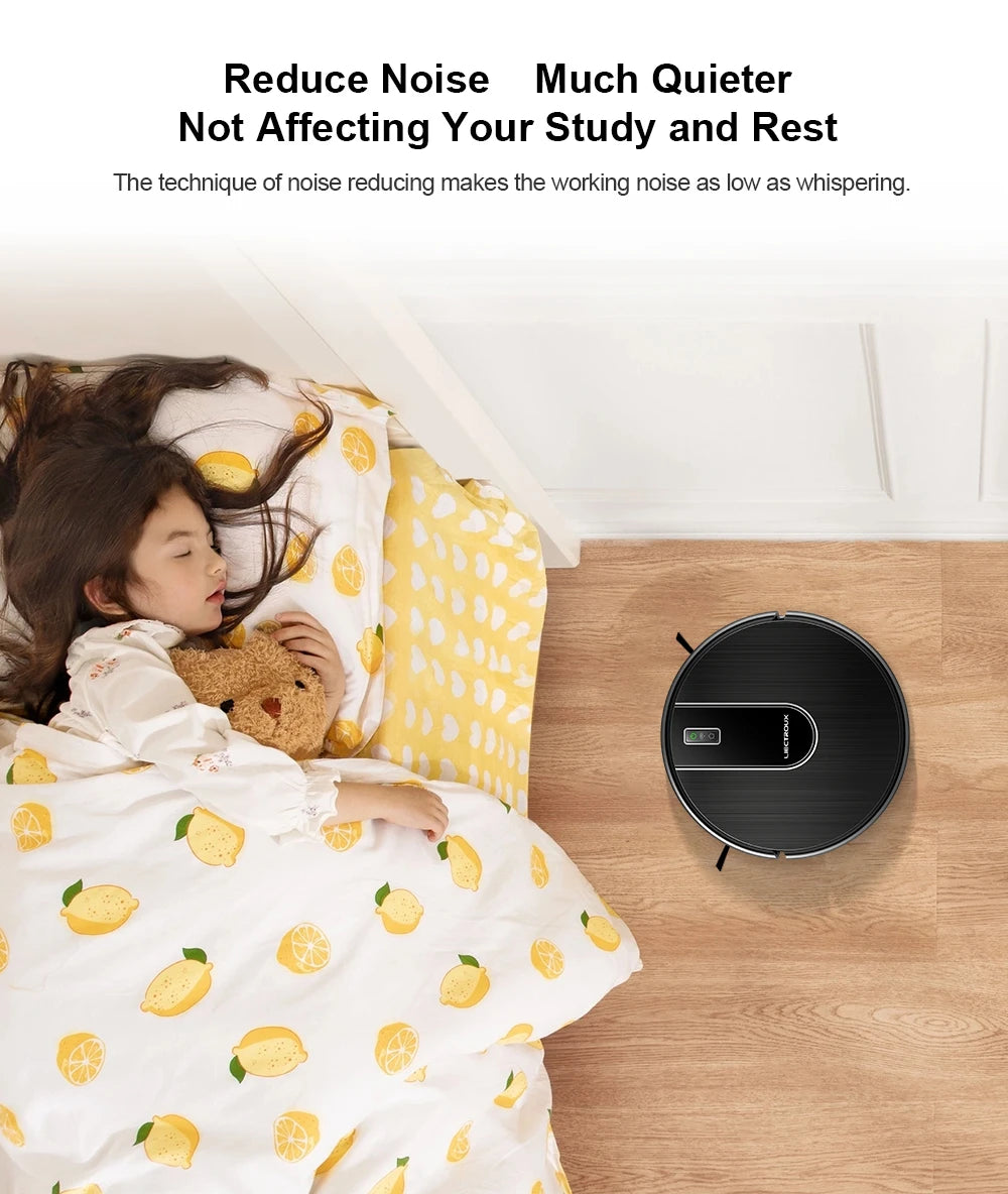 Liectroux N7S-U Smart Robot Vacuum Cleaner – Wet & Dry Mop, HEPA Filter, Alexa Ready