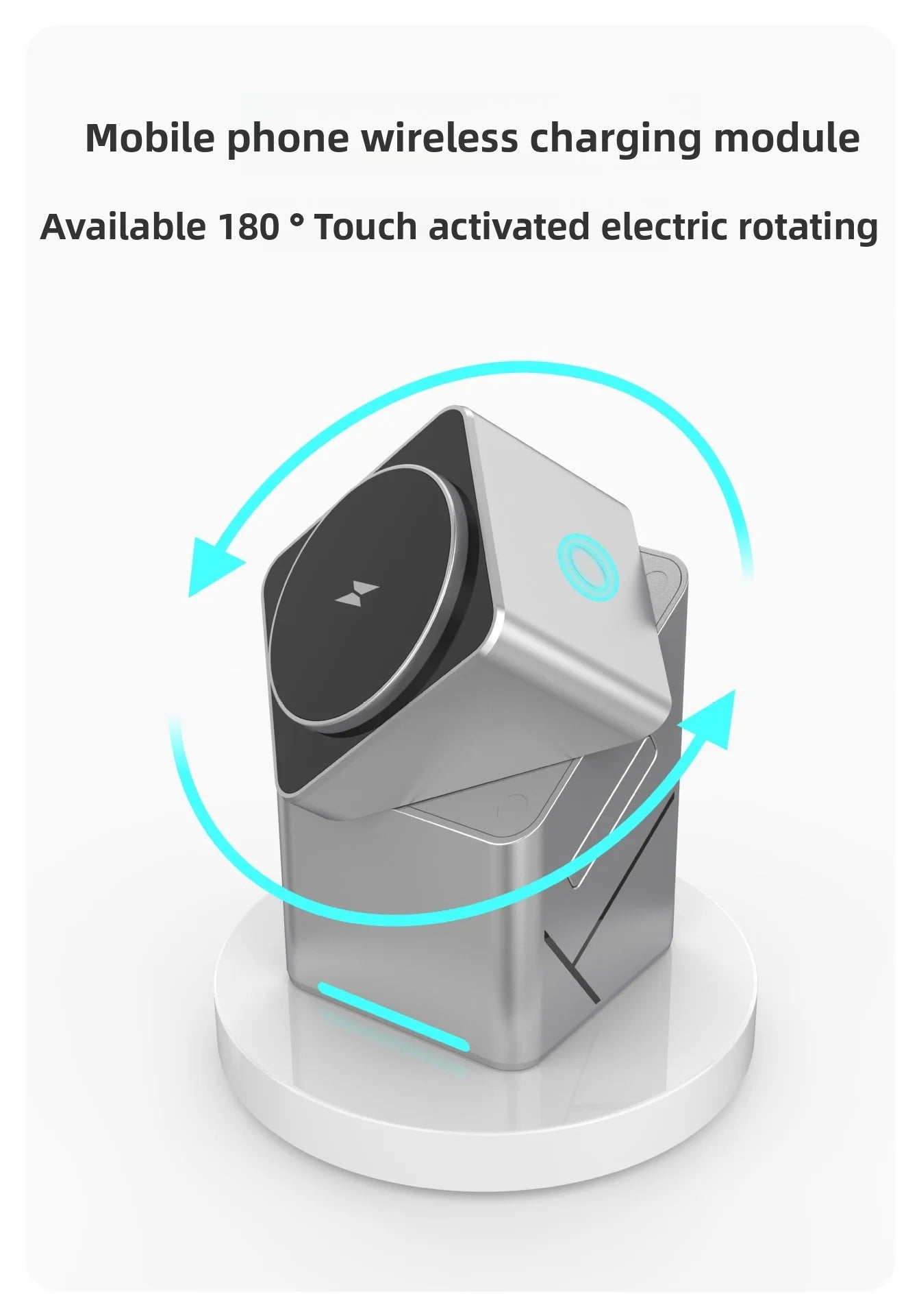 15W Fast Charging 3-in-1  Magic Cube Spin Wireless Charger with Strong Magnetism