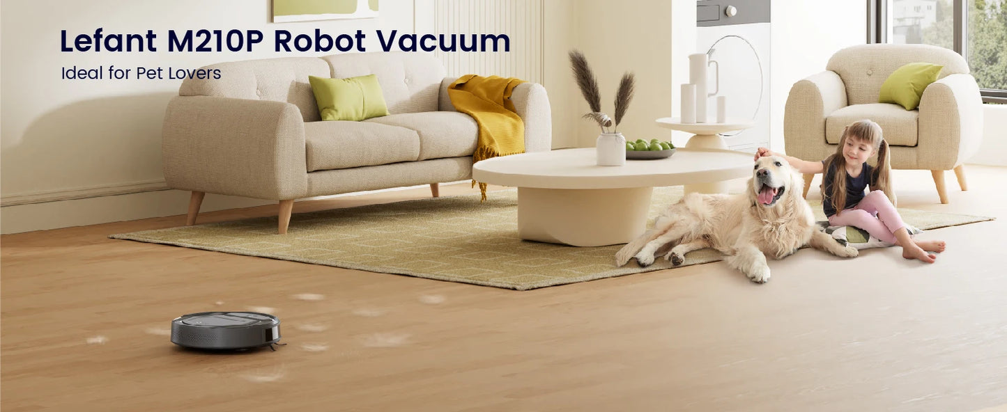 Lefant M210 Pro Robot Vacuum Cleaner – 2200Pa Suction, App & Alexa Control, Slim Design