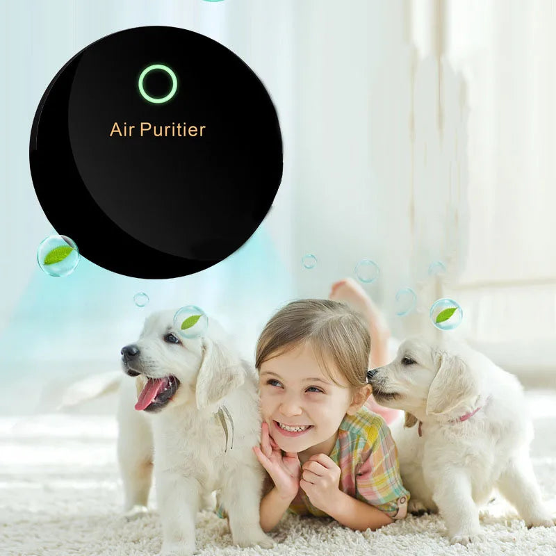 USB Air Purifier with 15 Million Negative Ions & Active Oxygen – Compact Deodorizer for Car & Small Spaces