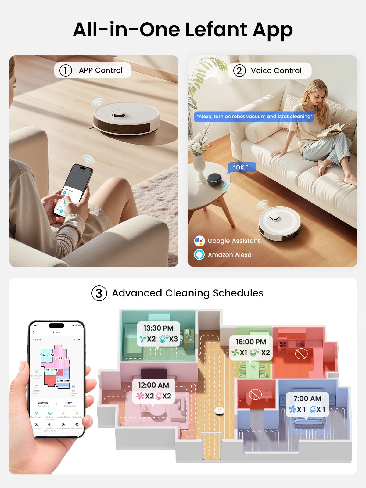 Lefant M2 Pro Smart Robot Vacuum Cleaner – LiDAR Navigation, Wet & Dry Cleaning, Alexa Ready