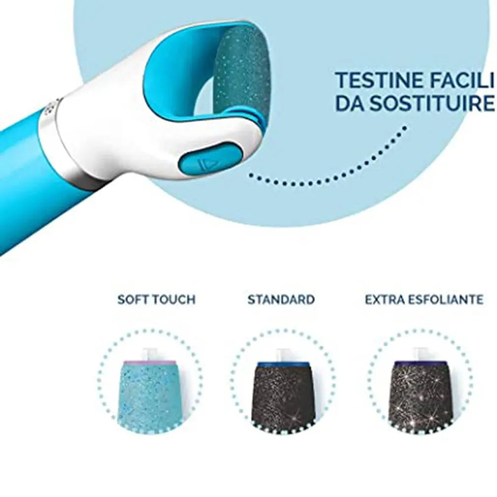 Electric Foot Care Tool for Heels – Portable Dead Skin & Callus Remover (Pink / Blue)