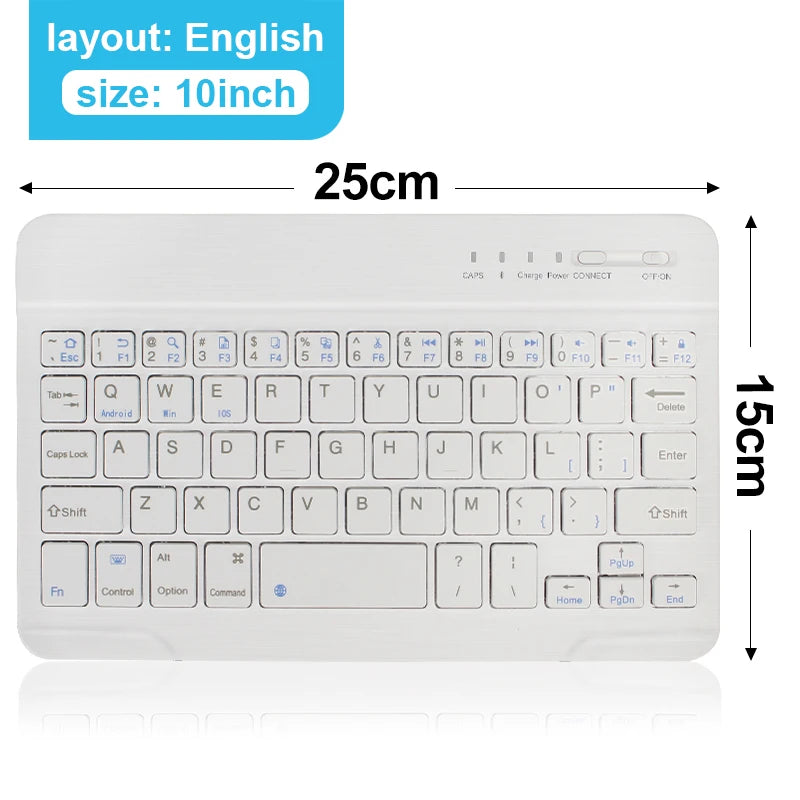Bluetooth Wireless Mini Keyboard – Rechargeable, Multi-Device, Compact Layout