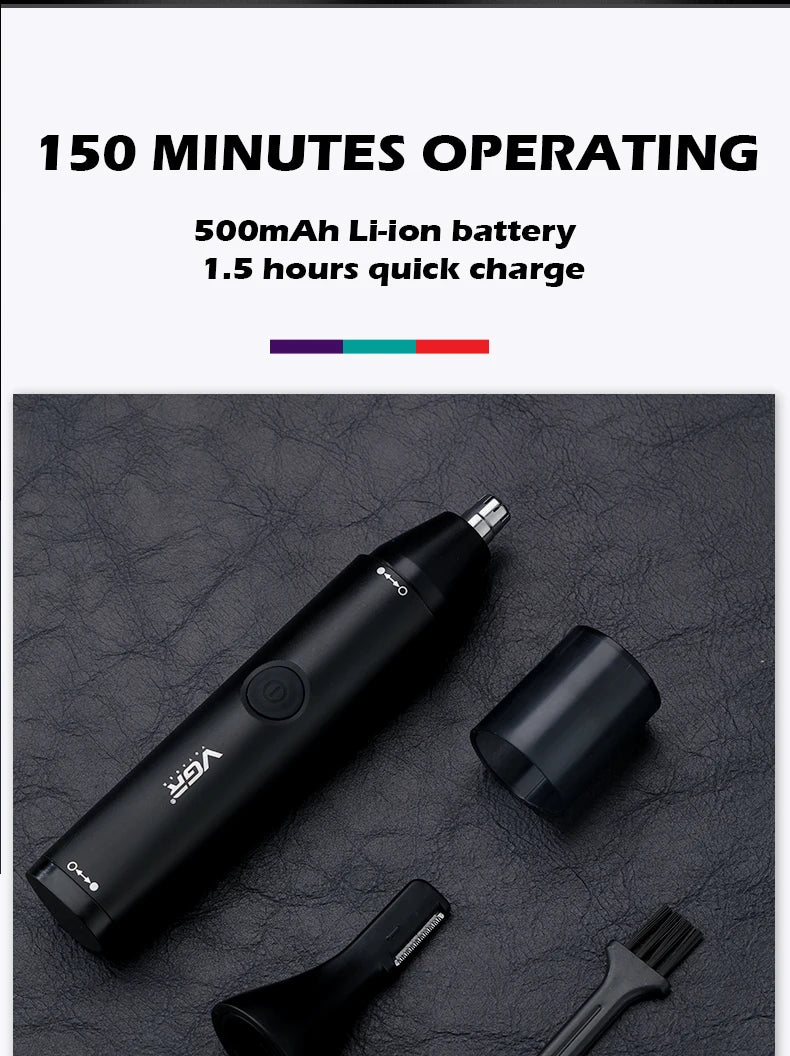 VGR Professional Nose & Hair Trimmer V-613 – Washable, Long Battery Life