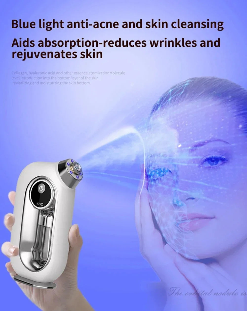 Vilnason ZYP-002 Hot & Cold Facial Steamer – Blue Light Nano Mist Oxygen Injector