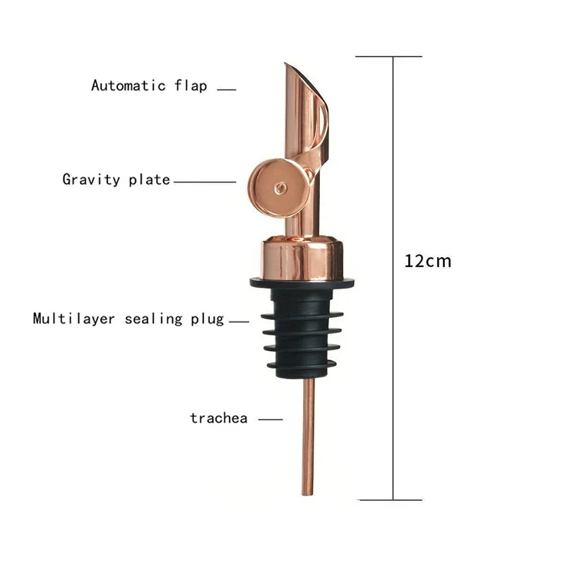 304 Stainless Steel Olive Oil Pourer Stopper – Auto Open Wine Vinegar Bottle Spout