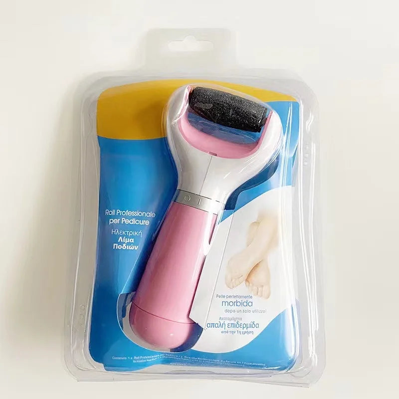 Electric Foot Care Tool for Heels – Portable Dead Skin & Callus Remover (Pink / Blue)