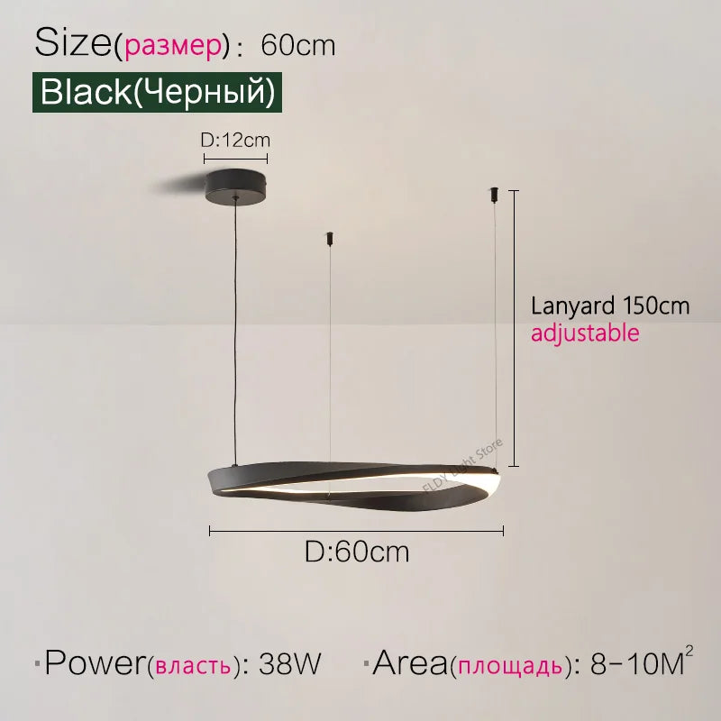 FLDY Modern LED Hanging Light | Round Pendant, Warm / Neutral / Cool White