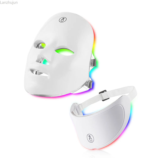 Professional 7-Color LED Face & Neck Mask – Home Skin Rejuvenation Device