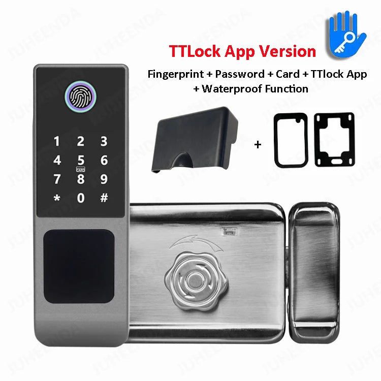 G23 Waterproof Smart Gate Lock – Fingerprint, Password, Card & Remote Unlock