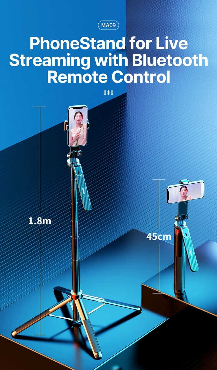 Ulanzi 1.8M Smartphone Selfie Stick Tripod – Bluetooth Remote & 360° Head