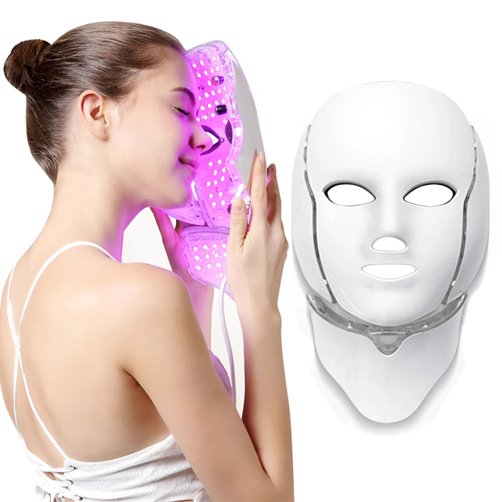 SANPKON LED Light Therapy Facial Mask – 192 LEDs, Skin Tightening & Acne Care