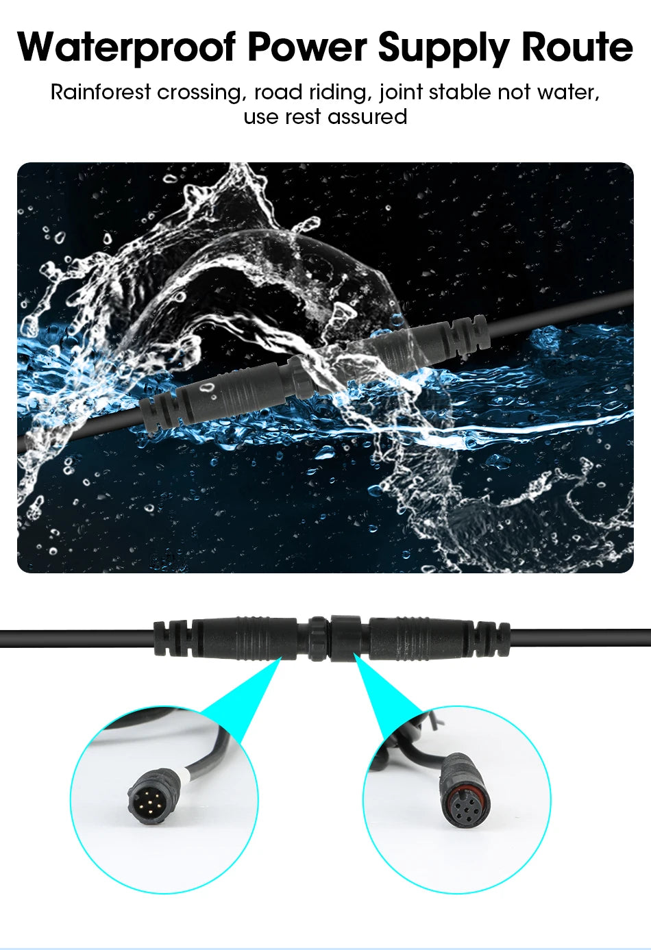 Jansite Portable Motorcycle CarPlay Screen – Dual Bluetooth, WiFi, IPX7 Waterproof