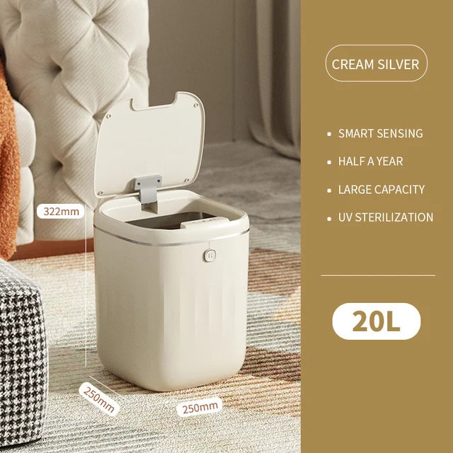 Large Smart Sensor Trash Can 20L / 35L / 40L – Touchless Automatic Garbage Bin for Kitchen