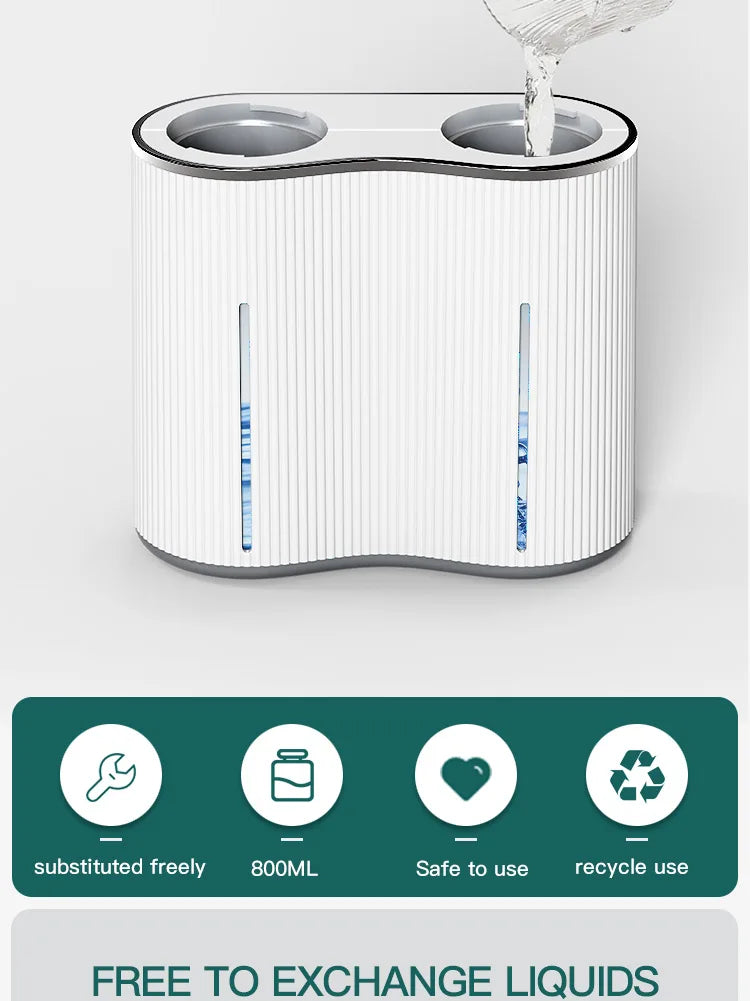 Double-Head Automatic Soap Dispenser – Touchless Foam & Liquid Smart Dispenser 800ml